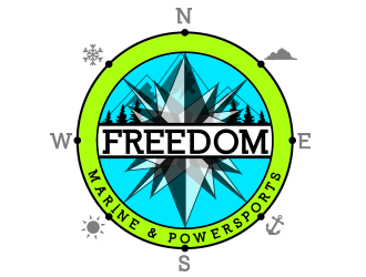 Freedom Marine & Powersports  logo design by BeDesign