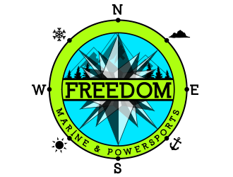 Freedom Marine & Powersports  logo design by BeDesign