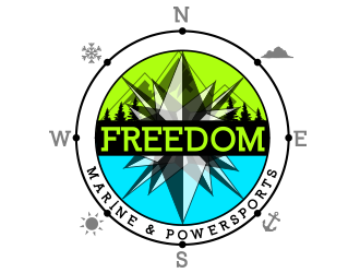 Freedom Marine & Powersports  logo design by BeDesign