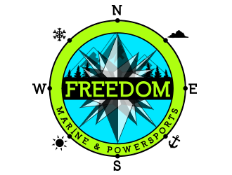 Freedom Marine & Powersports  logo design by BeDesign