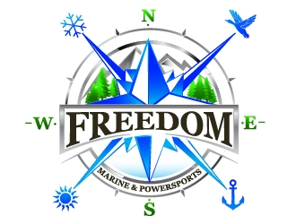 Freedom Marine & Powersports  logo design by dorijo