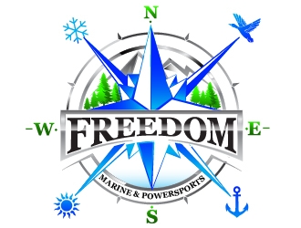 Freedom Marine & Powersports  logo design by dorijo