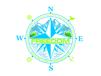 Freedom Marine & Powersports  logo design by Cekot_Art