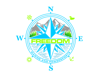 Freedom Marine & Powersports  logo design by Cekot_Art