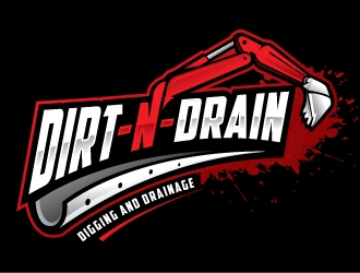 Dirt-N-Drain logo design by REDCROW
