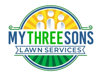 My three sons lawn services  logo design by DreamLogoDesign