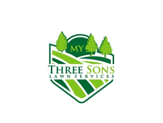 My three sons lawn services  logo design by samuraiXcreations