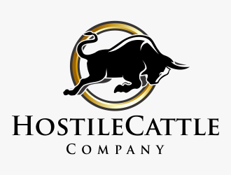 Hostile Cattle Company logo design by AisRafa