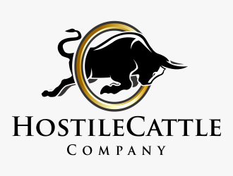 Hostile Cattle Company logo design by AisRafa