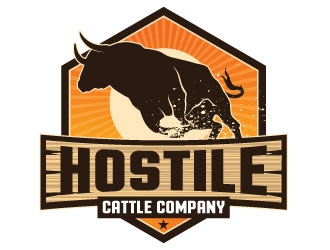Hostile Cattle Company logo design by Suvendu