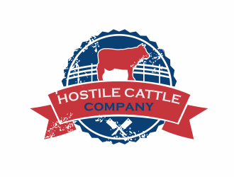 Hostile Cattle Company logo design by serprimero