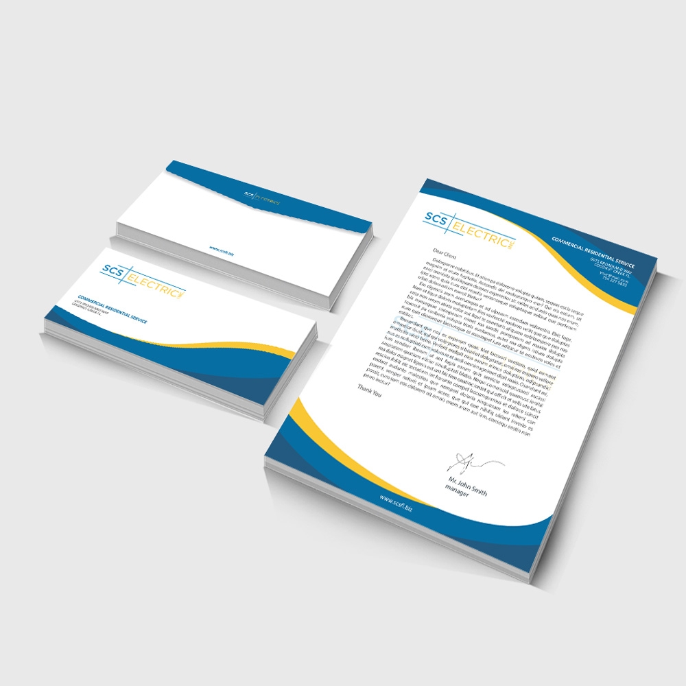 SCS ELECTRIC logo design by mletus