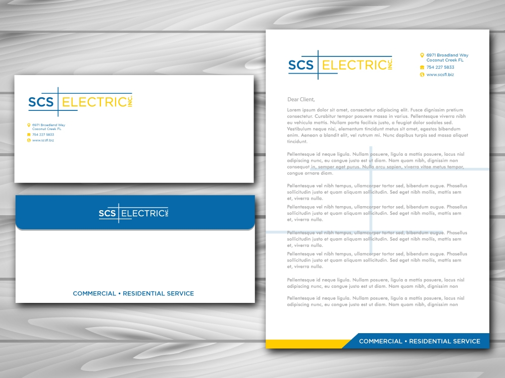 SCS ELECTRIC logo design by labo