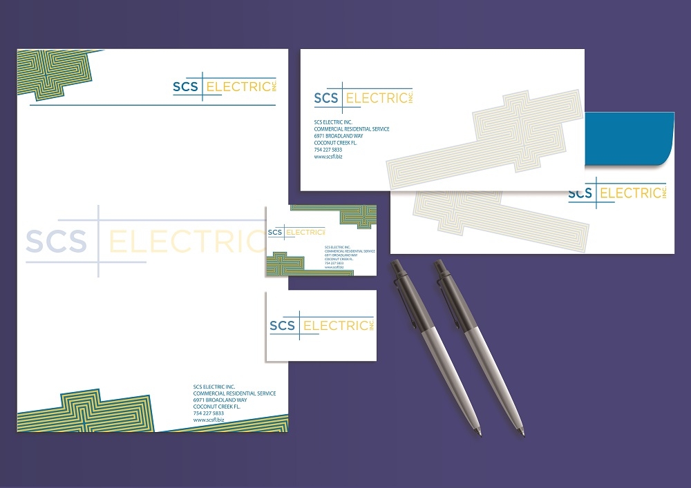 SCS ELECTRIC logo design by bulatITA