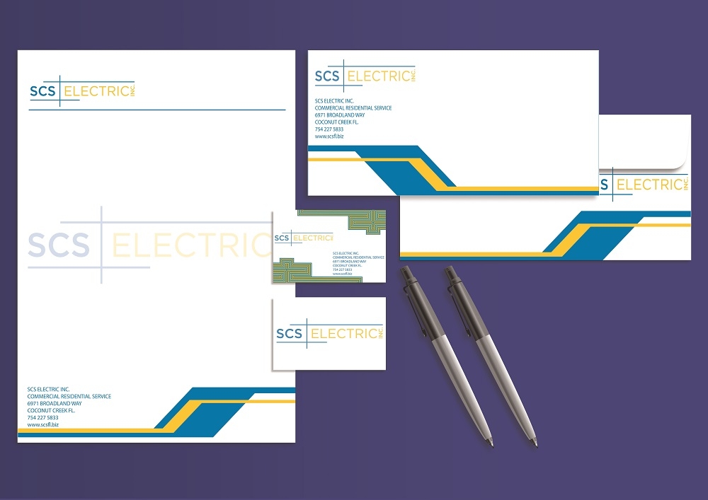 SCS ELECTRIC logo design by bulatITA