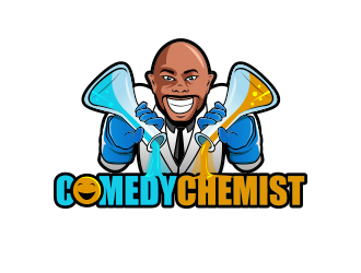 Comedy Chemist logo design by schiena