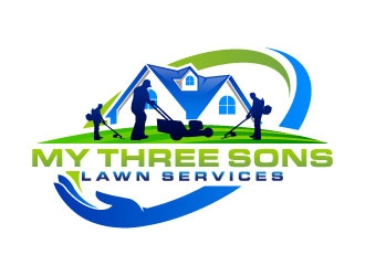 My three sons lawn services  logo design by daywalker