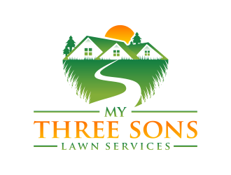 My three sons lawn services  logo design by imagine