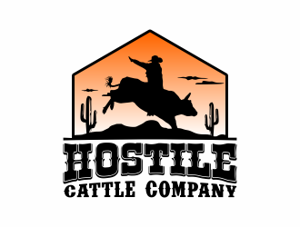 Hostile Cattle Company logo design by andriandesain