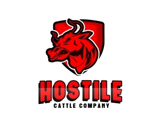 Hostile Cattle Company logo design by bougalla005