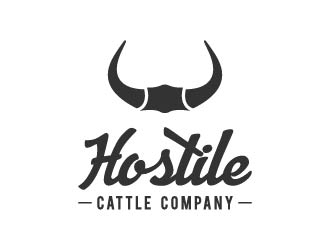 Hostile Cattle Company logo design by maserik