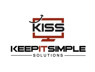 Keep It Simple Solutions. KISS for short logo design by desynergy
