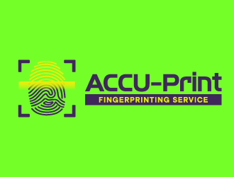 ACCU-Print Fingerprinting Service logo design by ORPiXELSTUDIOS