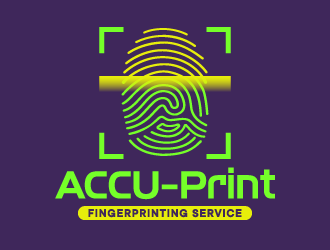 ACCU-Print Fingerprinting Service logo design by ORPiXELSTUDIOS