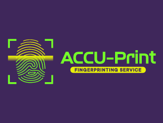 ACCU-Print Fingerprinting Service logo design by ORPiXELSTUDIOS