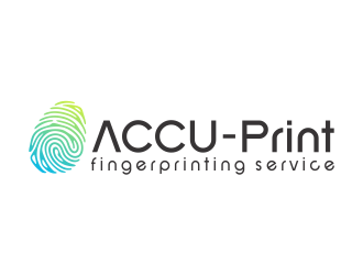 ACCU-Print Fingerprinting Service logo design by mletus