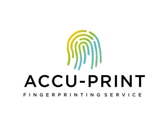 ACCU-Print Fingerprinting Service logo design by EkoBooM