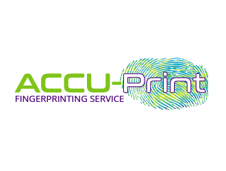 ACCU-Print Fingerprinting Service logo design by axel182