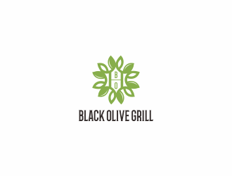 Black Olive Grill logo design by menanagan