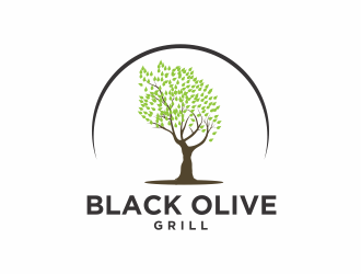 Black Olive Grill logo design by santrie