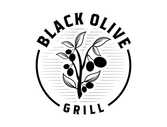 Black Olive Grill logo design by IrvanB