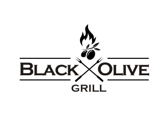 Black Olive Grill logo design by haze