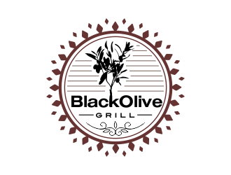 Black Olive Grill logo design by AisRafa