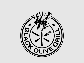 Black Olive Grill logo design by AisRafa