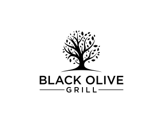 Black Olive Grill logo design by RIANW
