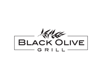 Black Olive Grill logo design by biaggong