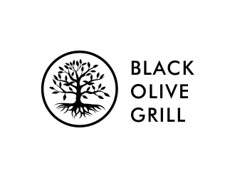 Black Olive Grill logo design by dibyo