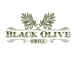 Black Olive Grill logo design by Ultimatum