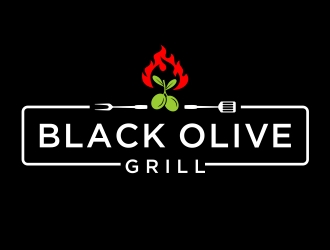 Black Olive Grill logo design by aura