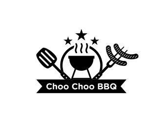 Choo Choo BBQ logo design by BlessedArt