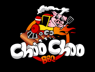 Choo Choo BBQ logo design by BeDesign
