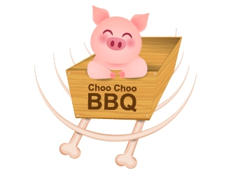 Choo Choo BBQ logo design by jhon01