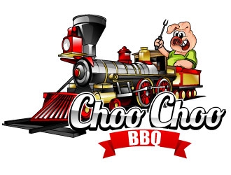 Choo Choo BBQ logo design by Suvendu