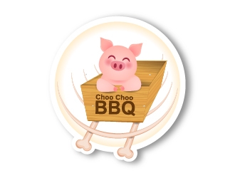 Choo Choo BBQ logo design by jhon01