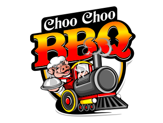 Choo Choo BBQ logo design by veron