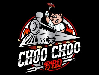 Choo Choo BBQ logo design by daywalker